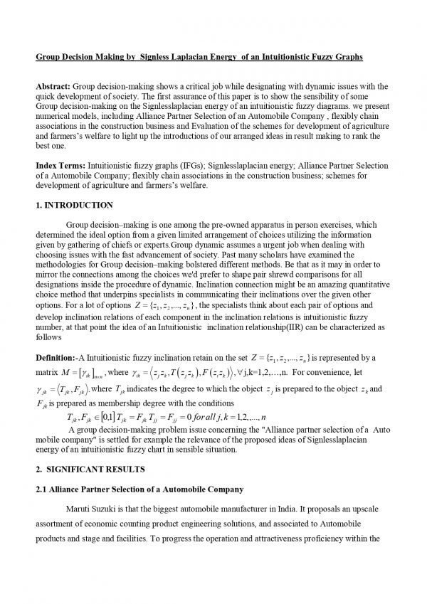 Group Decision Making by  Signless Laplacian Energy  of an Intuitionistic Fuzzy Graphs