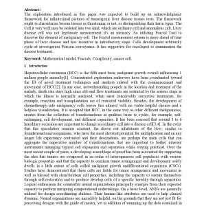 MATHEMATICAL MODEL FOR TUMORIGENIC LIVER CANCER