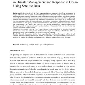Fuzzy Logic Technique for Oil Spill Monitoring in Disaster Management and Response in Ocean Using Satellite Data