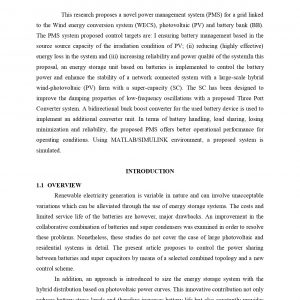 LARGE SCALE GRID CONNECTED SYSTEM ANALYSIS FOR HYBIRD POWER GENERATION AND STORAGE POWER MANAGEMENT SYSTEM