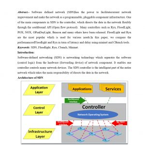 Performance Evaluation SDN controller – Floodlight and Ryu Using Mininet and CBench tools